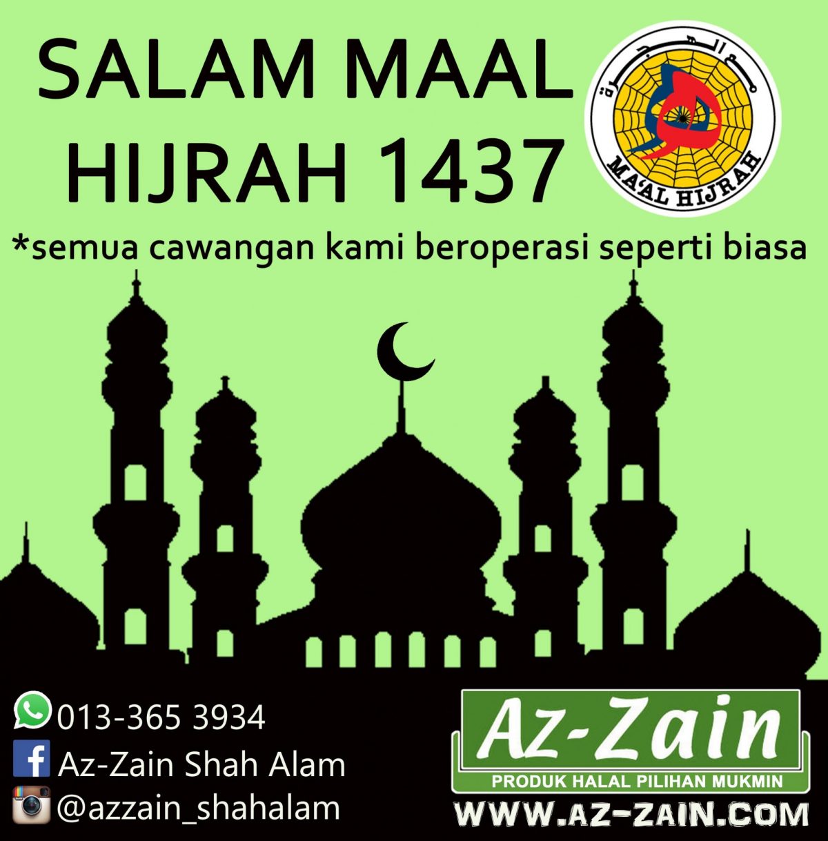 Salam Maal Hijrah 1437 Dari AzZainMart Shah Alam  AzZainMart