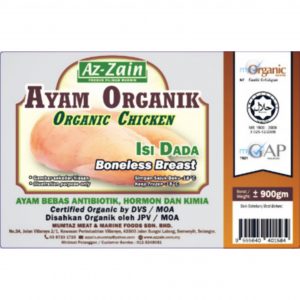 ayam organik azzain bahagian ayam isi dada