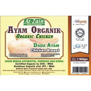 ayam organik azzain bahagian dada ayam
